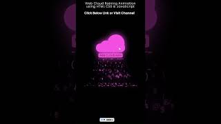 Amazing Web Cloud Raining Animation Effects using HTML CSS & JavaScript | CSS Raining Animation