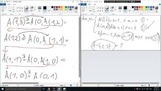 Ackermann function to find A(1,3)