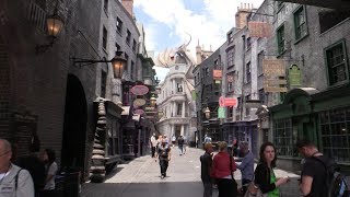 Full Diagon Alley daytime walkthrough at Universal Orlando Wizarding World of Harry Potter