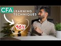 How to study for the CFA (90th percentile techniques)