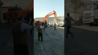 bulldozer destroys trucks 🤯 #shorts