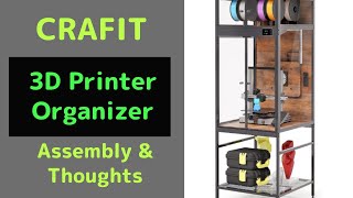 Crafit 3D Printer Organizer Cabinet with Filament Storage, Enclosure, ventilation, LED, Hygrometer