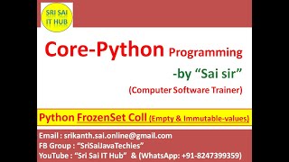 Python FrozenSet Collection | Python Empty FrozenSet Collection | Python Immutable FrozenSet | #107