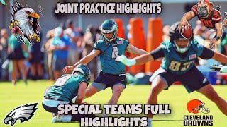 JOINT PRACTICE HIGHLIGHTS: SPECIAL TEAMS KICK RETURN TOUCHDOWN! PHILADELPHIA EAGLES VS BROWNS