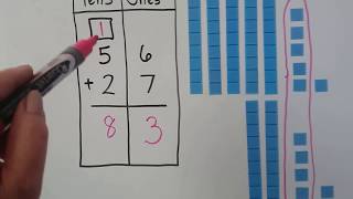 Grade 2 Math  5.7, Using pictures to add (two-digits)