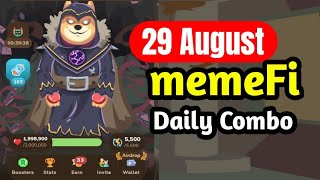 memeFi Daily Combo 29 August | memeFi Secret Code Today 29 August