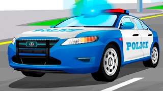 The Blue Police Car help Little Pink Car Kids Animation | Bip Bip Cars & Trucks Cartoon for children
