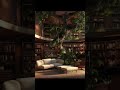 relaxing sounds of a creek outside of this cozy library. shorts naturesounds whitenoise