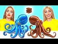 Real Food vs Chocolate Food Challenge with Wednesday Addams | Funny Moments by Choco DO