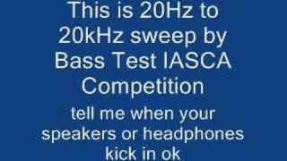 20Hz to 20kHz frequency sweep