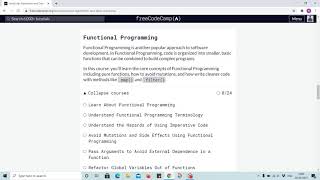 Introduction to functional programming series - freecodecamp