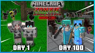 TÓM TẮT 100 NGÀY SINH TỒN MINECRAFT ZOMBIE APOCALYPSE CÙNG NGƯỜI YÊU SIÊU KHÓ !!