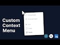 Custom Context Menu / Custom Right Click Menu in React and NextJS Tutorial