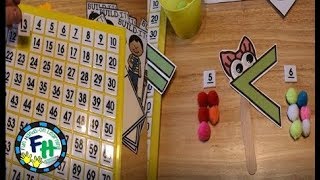 Math Activities with a Hundred Chart {PreK, Kinder, First}