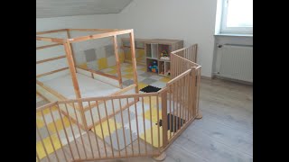 Spaces - bedroom with floor bed (Ikea Kura Montessori hack)