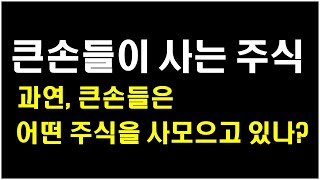 [큰손들 매집종목] 큰손들의 전략과 매매패턴