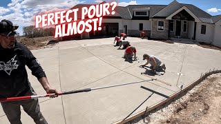 Pouring a BIG driveway and a wardrobe malfunction!