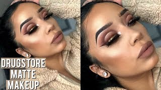 MONOCHROMATIC & MATTE DRUGSTORE MAKEUP LOOK  | BEST FOR OILY SKIN!  ohmglashes