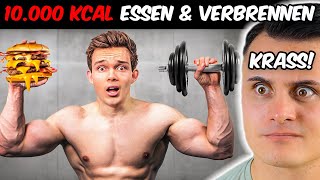 Er versucht in 24 Stunden 10.000 Kalorien zu essen \u0026 verbrennen 😯 I The Franklin Reaktion