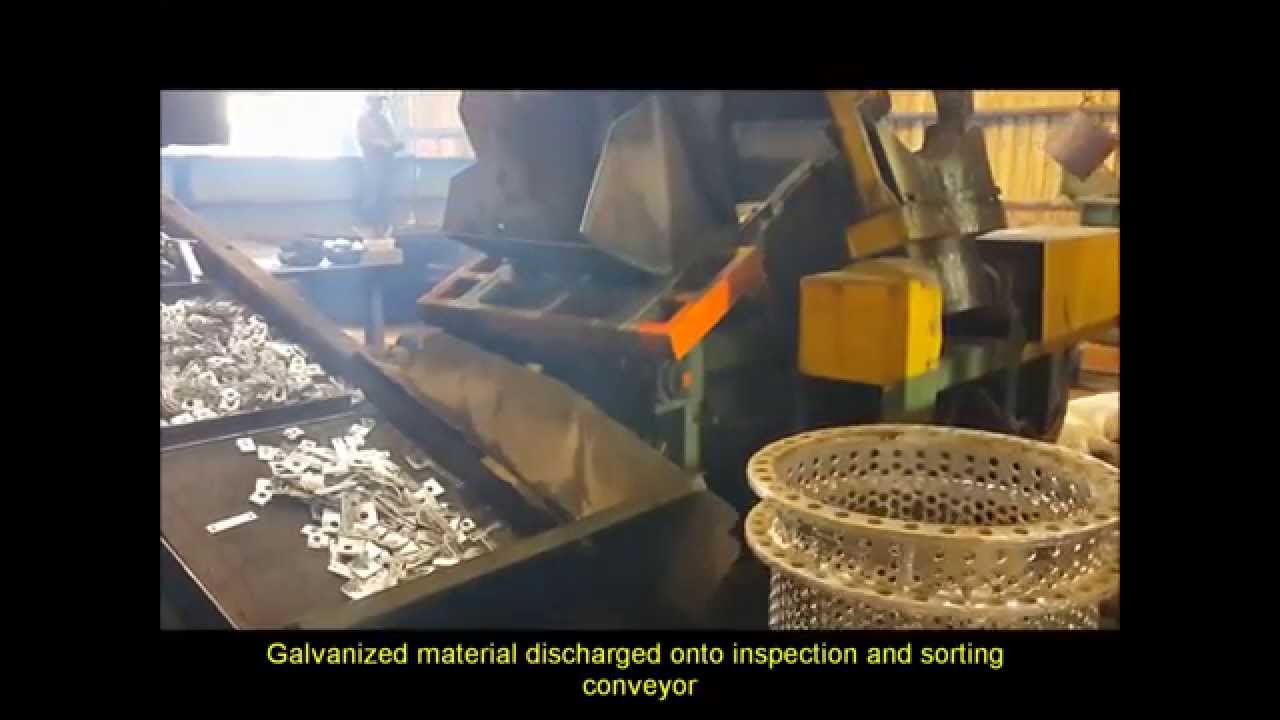 Galvspin Galvanizers - Automated Centrifuge Galvanizing Plant - YouTube