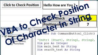VBA InStr Function - VBA to Find Position of Character, String or Text