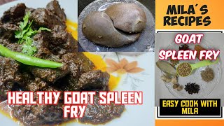 Healthy Goat Spleen Fry Recipe | English | easy cook with MILA