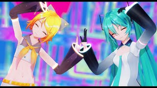 [Miku\u0026Rin/MMD] 하나, 둘 팬클럽 (1, 2 Fanclub / いーあるふぁんくらぶ )