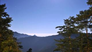 中秋月之月光雲海 縮時 大雪山