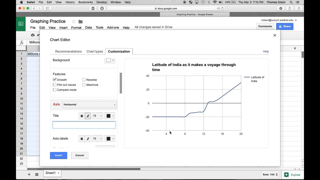 How To Make A Line Graph Google Sheets - YouTube