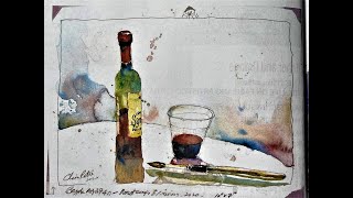 Watercolor Wine Bottle Painting - with Artist Chris Petri