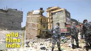 Nepal earthquake : Damaged buildings at Gongabu, Balaju and Macchapokhri