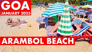 Arambol Beach - January 2023 | Goa Vlog | Market, Shacks, Watersports |  Goa 2023 | Russian Beach |
