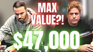 HUGE OVERBET for MAX VALUE?! QUEENS vs. 10s for $47,000 Pot!