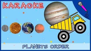 🎤 Karaoke Planets ORDER Song 🎤🎤🎤 | Children Planet Rhymes | Solar System SONG | 8 Planets order Song