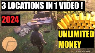 Red Dead Redemption 2 - Unlimited Money Glitches , 3 LOCATIONS IN ONE VIDEO ! Story mode 2024