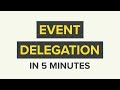 Event Delegation in JavaScript Explained in 5 Minutes