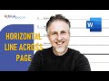 How to Add a Horizontal Line Across the Page in Microsoft Word