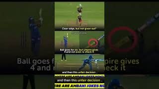 umpire wrong decision in mi vs rcb match 🥵😈 || #shorts #viral