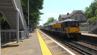 (4K) GBRf 73119 + 73202 + MK2s + 66734 at Hollingbourne on 1Z60 Charity Charter. 11.06.23