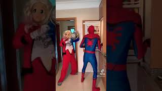 A ARLEQUINA GRÁVIDA ESTÁ COM FOME !! ( HOMEM ARANHA DANÇANDO MUSICA TIK TOK ) CHALLENGE #Shorts