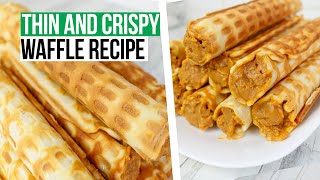 Thin and Crispy Waffle Recipe - How To Make Wafer Rolls With Condensed Milk