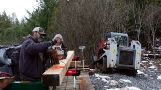 Stretching Logs - from14ft stretched to 35ft on the Off-Grid Homestead