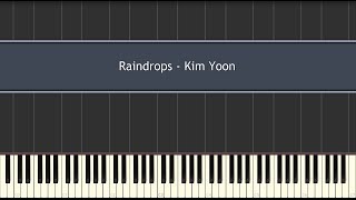 Raindrops - Kim Yoon (Piano Tutorial)