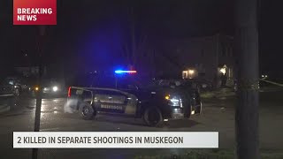 Muskegon police investigating two deadly Monday night shootings