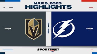 NHL Highlights | Golden Knights vs. Lightning - March 9, 2023