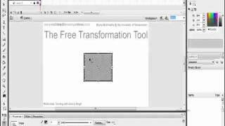 Using Free Transform tool to warp and distort an object in Flash CS3.mp4