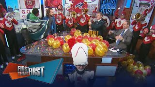 Super Bowl Monday Recap: Nick Wright sits through Chiefs preplanned celebration 😅