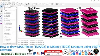 How to draw MAX Phase (Ti3AlC2) to MXene (Ti3C2) layering crystal structure using VESTA software