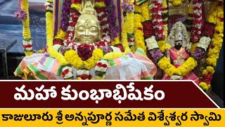 కాజులూరు మహా కుంభాభిషేకం  శ్రీ అన్నపూర్ణ సమేత విశ్వేశ్వర స్వామి దేవస్థానం #kajuluru #omnamahshivaya