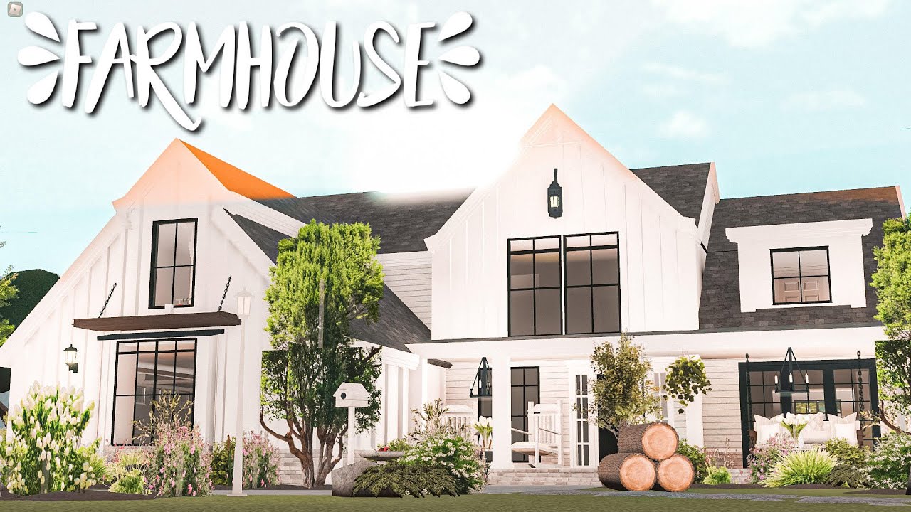 Realistic Farmhouse Bloxburg Speedbuild Youtube
